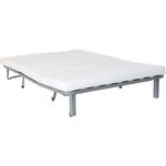 Banquette BZ - Tissu 100  Coton vert foret - Couchage 140 x 190 cm - Confort moelleux