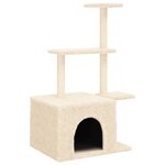 vidaXL Arbre à chat avec griffoirs en sisal crème 110 cm