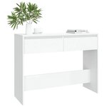 vidaXL Table console blanc 100x35x76 5 cm bois d'ingénierie