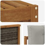 vidaXL Ensemble de canapés d'extérieur 6 pc Bois d'Acacia Massif