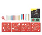 Chalks and stencils Art - Set de craies avec des pochoirs