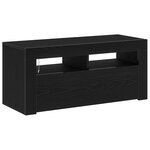 vidaXL Meuble TV Noir 90 x 35 x 40 cm Bois d'ingénierie