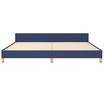 vidaXL Cadre de lit sans matelas bleu 200x200 cm tissu