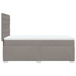 vidaXL Sommier à lattes de lit avec matelas Taupe 80x200 cm Tissu