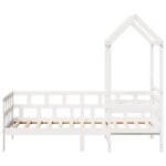 vidaXL Lit de jour avec toit sans matelas blanc 90x190 cm bois massif