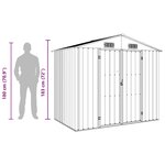 vidaXL Abri de jardin Vert 205x129x183 cm Acier galvanisé