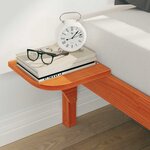 vidaXL Cadre de lit avec tables de chevet Brun cire 180 x 210 cm