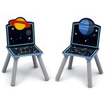 Delta children table et chaises enfant avec rangement noir