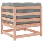 vidaXL Salon de jardin avec coussins 10 Pièces bois massif sapin douglas