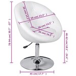vidaXL Tabourets de bar lot de 2 blanc similicuir