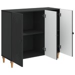 vidaXL Buffet Noir 89 x 34 5 x 80 cm Bois d'ingénierie