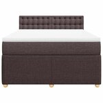 vidaXL Sommier à lattes de lit avec matelas Marron foncé 140x200 cm