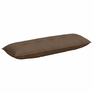 vidaXL Coussin de Dos Marron 140 x 19 x 50 cm tissu