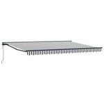 vidaXL Auvent rétractable électrique Anthracite et blanc 4 × 3 5 m