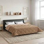 vidaXL Duvet d'hiver 220 x 260 cm Hiver Taupe Respirant