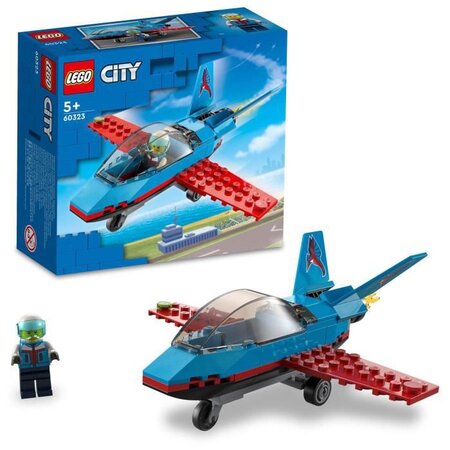 Lego 60323 city great vehicles l'avion de voltige idées de cadeau jouet  pour enfants des 5 ans avec minifigure pilote - La Poste