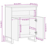 vidaXL Buffet 60x34x75 cm bois d'acacia massif