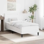 vidaXL Cadre de lit avec bandes LED Blanc 100 x 200 cm Simili cuir