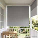 vidaXL Store enrouleur Protection UV Gris clair 140 x 140 cm Polyester