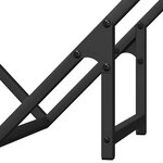 vidaXL Portant de bois chauffage noir 50x25x50 cm