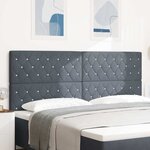 vidaXL Tête de Lit en Velours Argyle Manuel Gris foncé 200 cm Velours