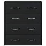 vidaXL Buffet avec 4 tiroirs 60x30 5x71 cm Noir