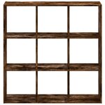 vidaXL Bibliothèque chêne fumé 102x32x102 cm bois d'ingénierie