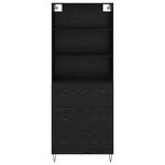 vidaXL Haut Armoire Chêne noir 69 5 x 34 x 180 cm Bois d'ingénierie