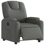 vidaXL Fauteuil inclinable électrique Gris foncé Tissu