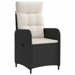 vidaXL Ensemble de salle à manger pour jardin 5 pc Noir et blanc crème