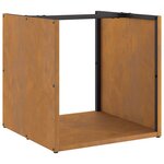 VidaXL Étagère à bois 40x40x40 cm acier résistant aux intempéries
