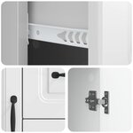 vidaXL Buffet Blanc brillant 89 x 34 5 x 57 cm Bois d'ingénierie