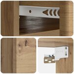 vidaXL Cabinet de chevet mural Chêne artisanal 49 x 34 5 x 20 cm