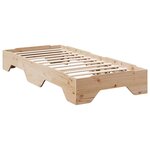 vidaXL Cadre de lit sans matelas empilable 90x200 cm bois massif