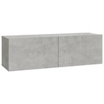 vidaXL Meubles TV 2 Pièces Gris béton 100x30x30 cm Bois d'ingénierie