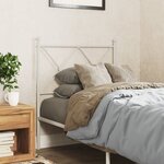 vidaXL Tête de lit métal blanc 75 cm