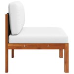 vidaXL Salon de jardin 2 pièces avec coussins en bois d'acacia et corde