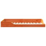 vidaXL Cadre de lit surélevé Marron cire 75 x 190 cm