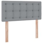 vidaXL Lit avec rangement et matelas Gris clair 90 x 190 cm