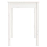 vidaXL Table à manger Blanc 55x55x75 cm Bois massif de pin