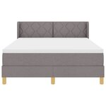 vidaXL Lit à ressorts avec matelas Taupe 200 x 160 cm Polyester