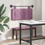 vidaXL Tête de lit suspendue Avec lumière LED Pourpre Velours