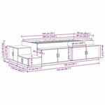 vidaXL Cadre de lit de rangement en chêne Sonoma 90x190 cm