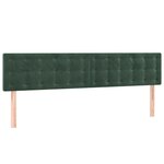vidaXL Tête de lit à LED Vert foncé 180x5x78/88 cm Velours