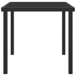 vidaXL Table de Jardin Noir 80 x 80 x 73 cm Métal