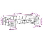 vidaXL Ensemble de canapés d'extérieur 10 pc Naturel et Beige