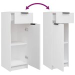 vidaXL Meubles de salle de bain 5 Pièces Blanc Bois d'ingénierie