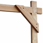 vidaXL Arche de mariage Marron Clair 225 x 95 x 226 cm