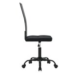 vidaXL Chaise de bureau noir tissu en maille