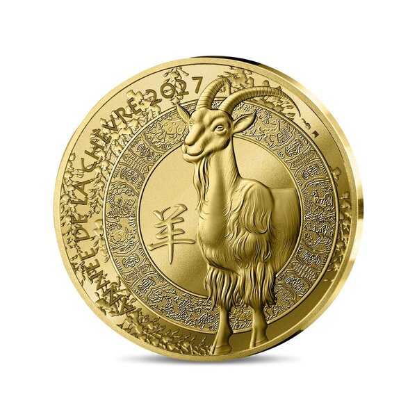 Année de la Chèvre Monnaie de 50€ 1/4 Oz Or